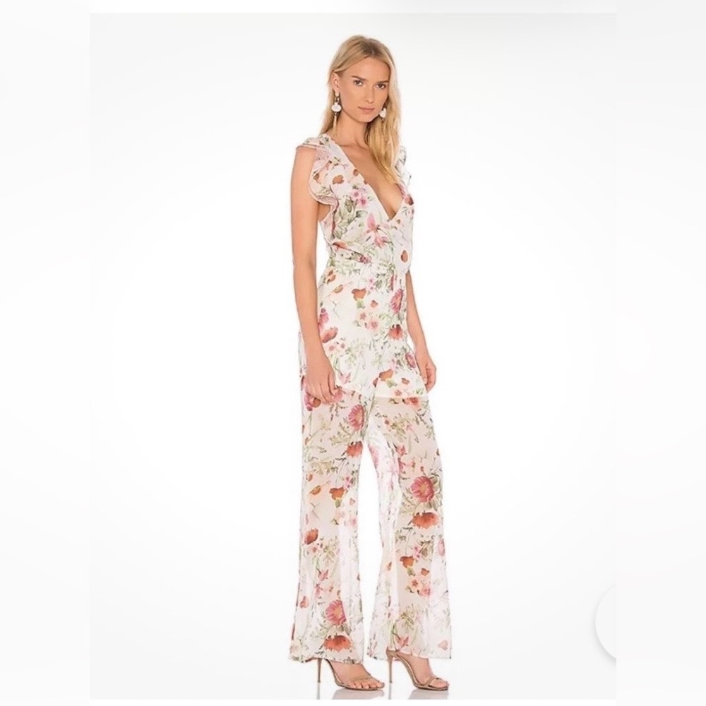 Free People We Are Kindred Anthropologie Jumpsuit Floral Flower Wedding Bridal